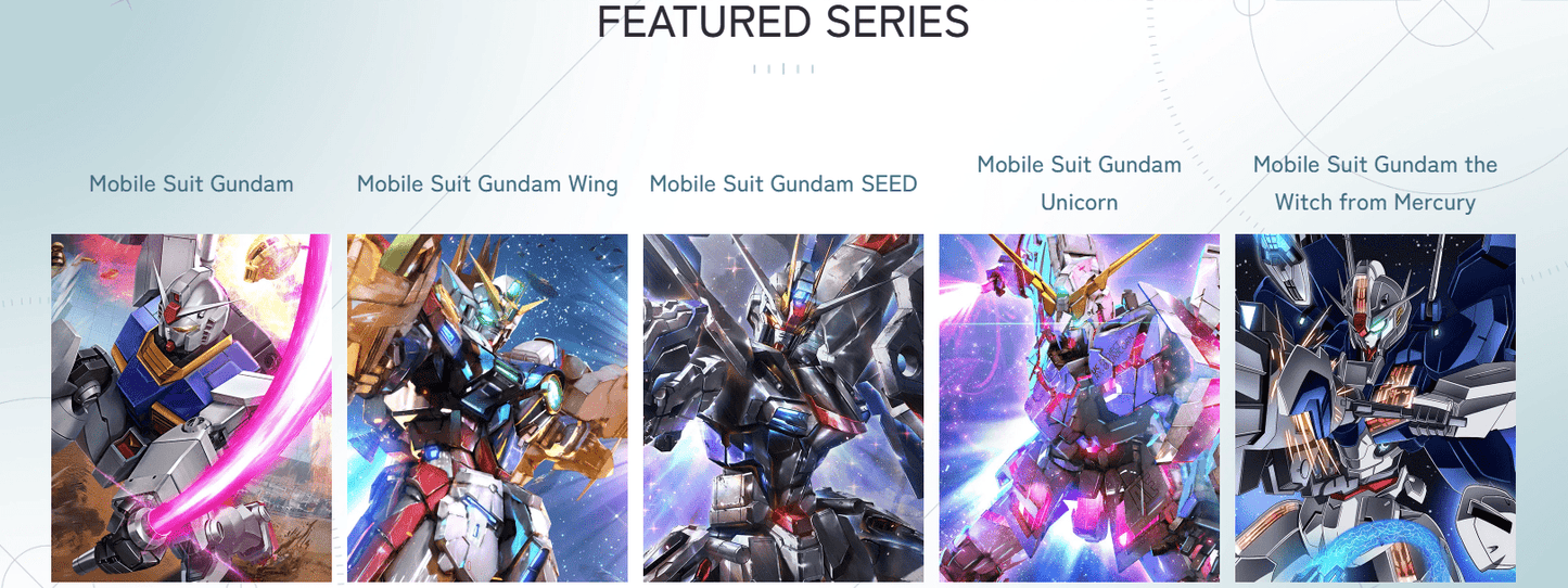 Gundam Card Game: Newtype Rising [GD01] Booster Display